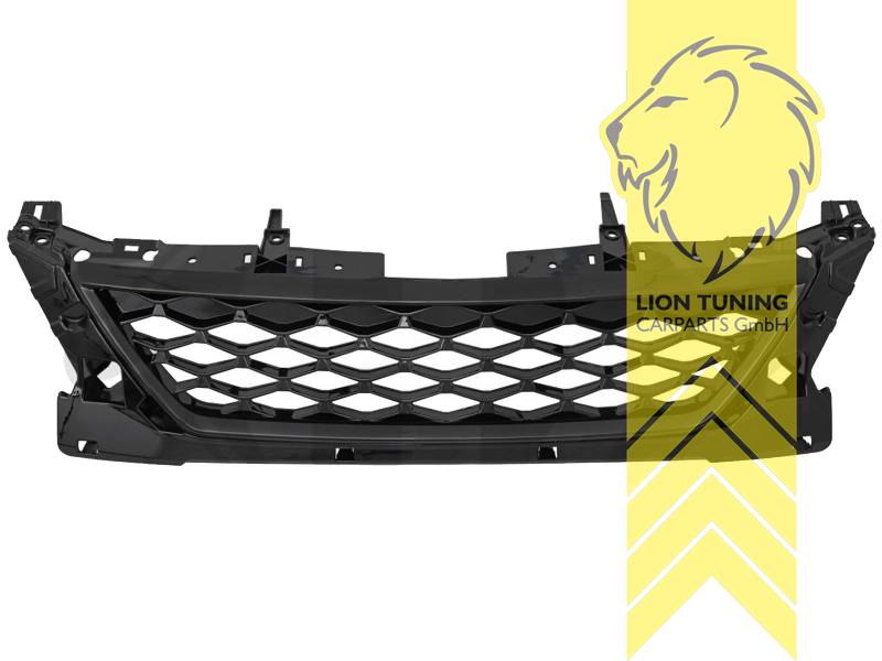 ohne Emblemaufnahme, schwarz matt, nur passend für FR Stoßstange, ABS Kunststoff, Eintragungsfrei / keine Eintragung nötig