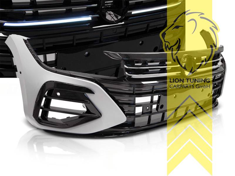 chrom, Ersatzteile von äquivalenter Qualität für die Besitzer des Fahrzeugs (entspr. EU-Verordnung 46/2010), PP Kunststoff, grundiert, für Fahrzeuge mit PDC, für Fahrzeuge mit oder ohne SRA