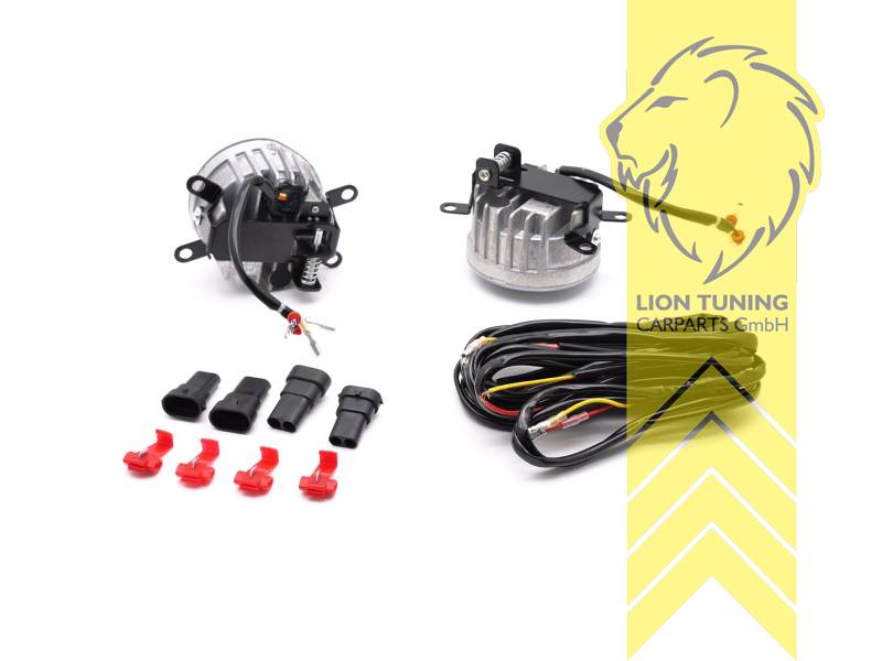 Carparts-Online LED Nebelscheinwerfer Set Schwarz Für Dacia Logan, Duster, Sandero - Plug & Play