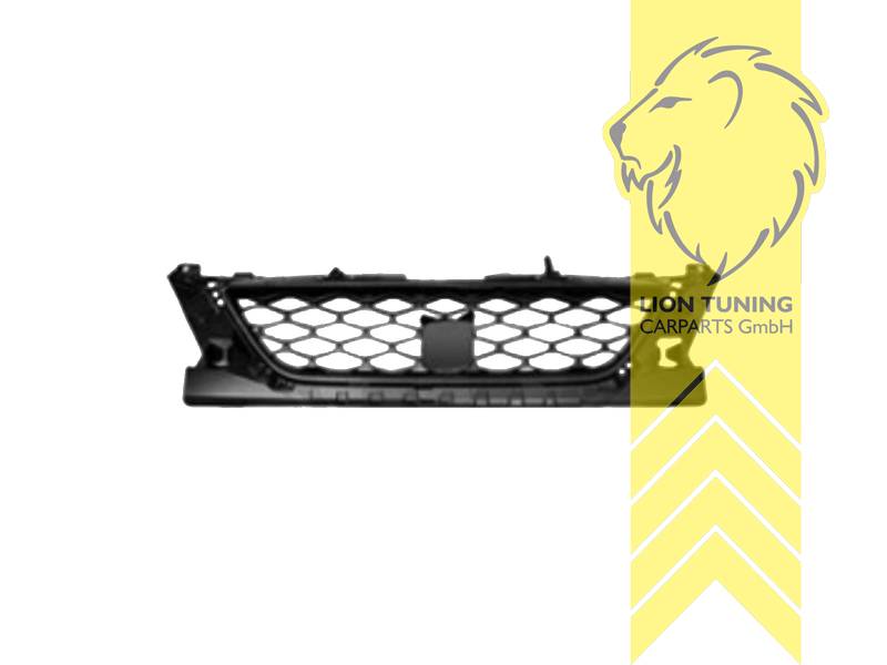 mit Emblemaufnahme, schwarz matt, nur passend für FR Stoßstange, ABS Kunststoff, Eintragungsfrei / keine Eintragung nötig