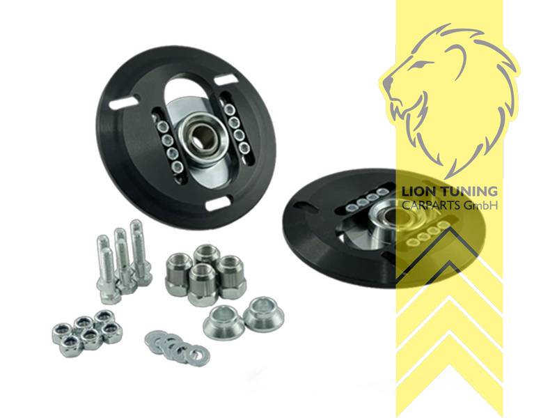 mit Sturz / - Nachlaufverstellung, durch Austausch der Domlager zusätzliche Tieferlegung von 25mm