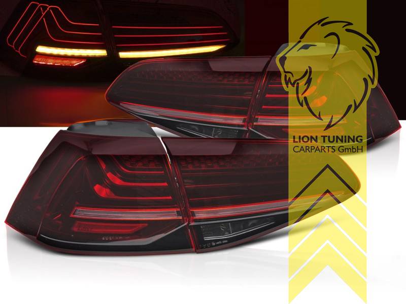 LED, rot, smoke, schwarz, nur für Fahrzeuge mit werksseitig verbauten HALOGEN Rückleuchten, Eintragungsfrei / mit E-Prüfzeichen