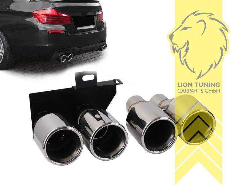 Endrohr duplex, chrom, Rund, Edelstahl