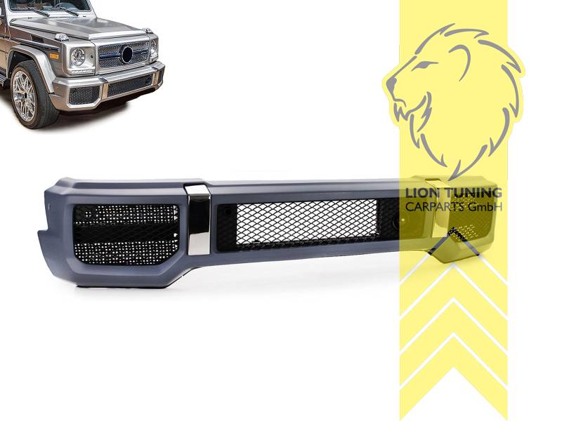 Ersatzteile von äquivalenter Qualität für die Besitzer des Fahrzeugs (entspr. EU-Verordnung 46/2010), Sportgrill, Gitter in der Mitte, seitliche Gitter und Zubehör, PP Kunststoff, grundiert, für Fahrzeuge mit PDC, für Fahrzeuge mit Radar (ACC), für Fahrzeuge ohne SRA