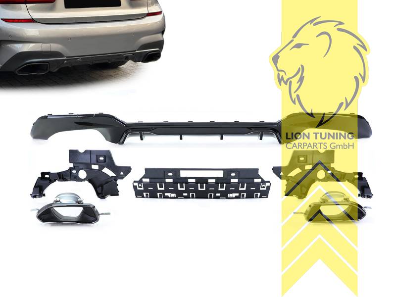 links, schwarz glänzend, nur passend für Fahrzeuge mit M-Paket, PP Kunststoff, Eintragungsfrei / als Ersatzteil verwendbar