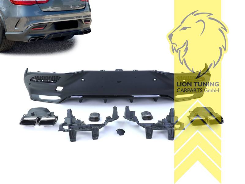 schwarz glänzend, nur passend für AMG Line Stoßstange, ABS Kunststoff, Eintragungsfrei / als Ersatzteil verwendbar