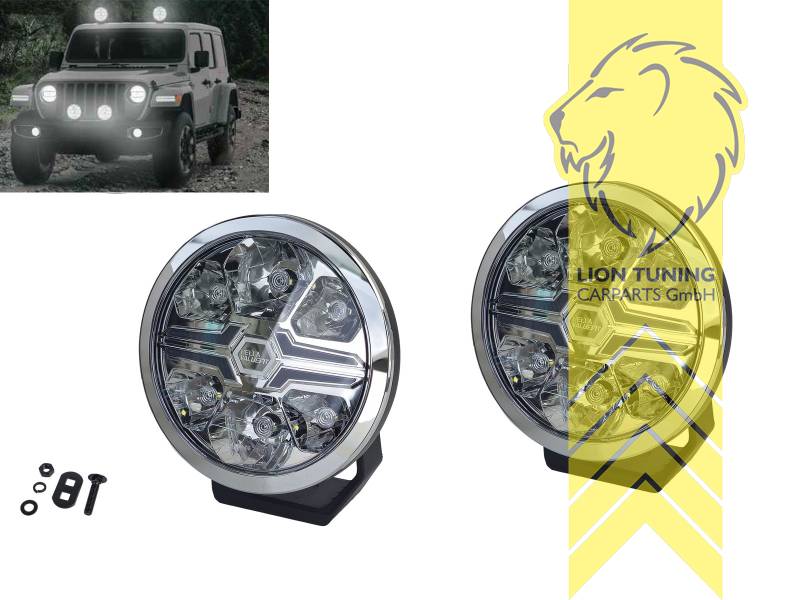 7 Zoll / 17,8cm, 6000 K, 1200 g, 22 Watt, 1FJ 357 198 041, Eintragungsfrei / mit E-Prüfzeichen