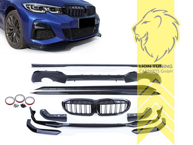 links und rechts, schwarz glänzend, nur passend für Fahrzeuge mit M-Paket, PP Kunststoff, Eintragungsfrei / als Ersatzteil verwendbar