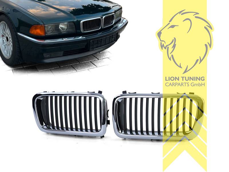 Doppelsteg, schwarz matt, chrom, ABS Kunststoff, Eintragungsfrei / als Ersatzteil verwendbar