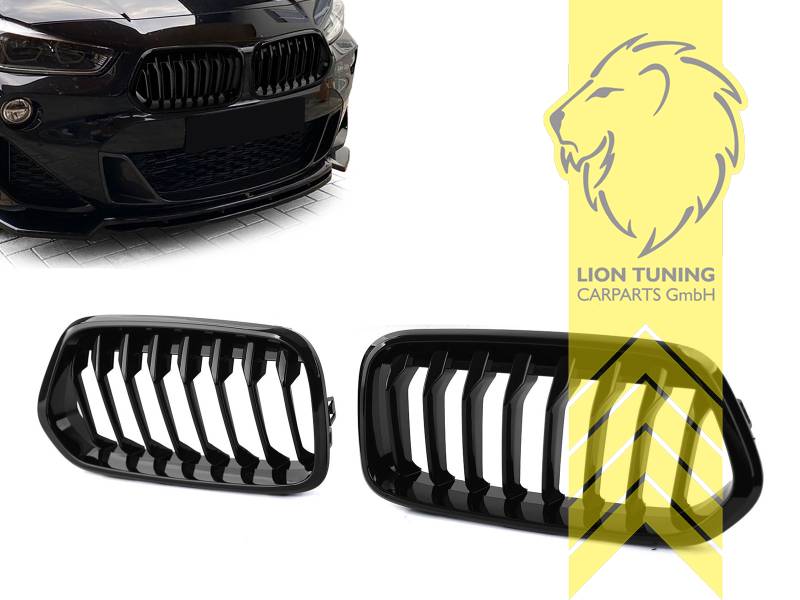 Doppelsteg, schwarz glänzend, ABS Kunststoff, Eintragungsfrei / als Ersatzteil verwendbar