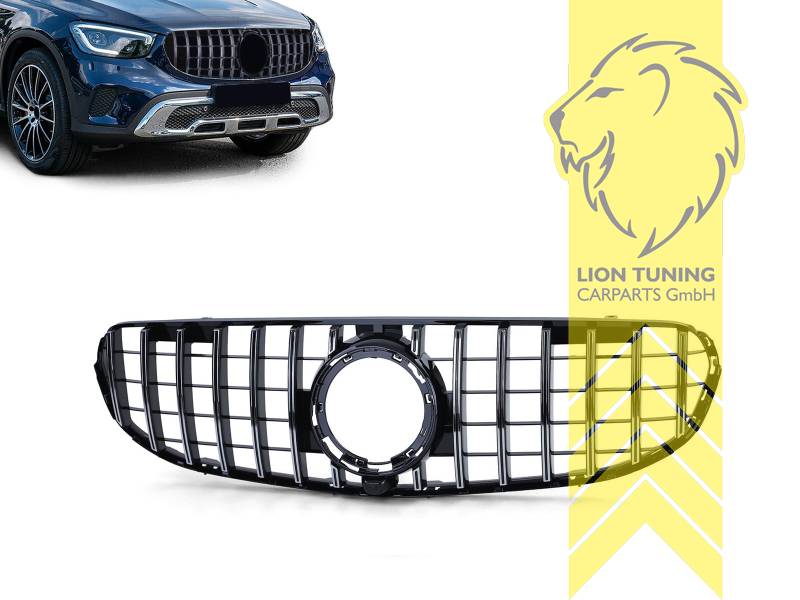 Original Mercedes Emblem wird übernommen, chrom, schwarz glänzend, nicht passend für AMG Line!, ABS Kunststoff, Eintragungsfrei / als Ersatzteil verwendbar