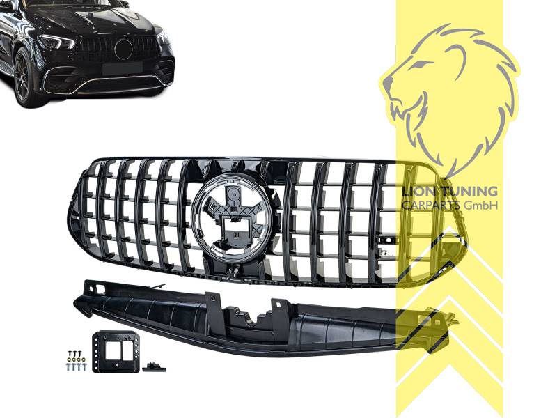 Original Mercedes Emblem wird übernommen, schwarz glänzend, auch für Modelle mit Kamera-System, ABS Kunststoff, Eintragungsfrei / als Ersatzteil verwendbar