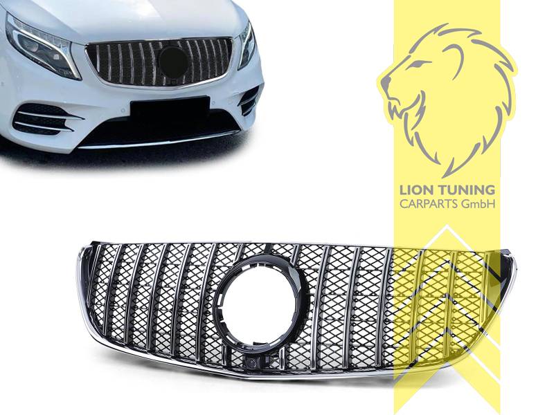 Original Mercedes Emblem wird übernommen, schwarz glänzend, chrom, ABS Kunststoff, Eintragungsfrei / als Ersatzteil verwendbar