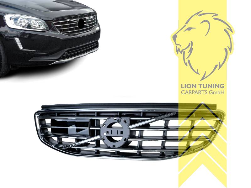 mit Emblemaufnahme, schwarz, chrom, ABS Kunststoff, Eintragungsfrei / als Ersatzteil verwendbar