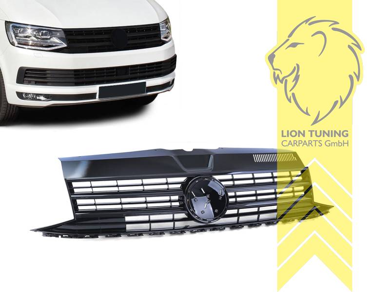 mit Emblemaufnahme, schwarz glänzend, Nur passend bei mehrteiliger Front, ABS Kunststoff, Eintragungsfrei / als Ersatzteil verwendbar