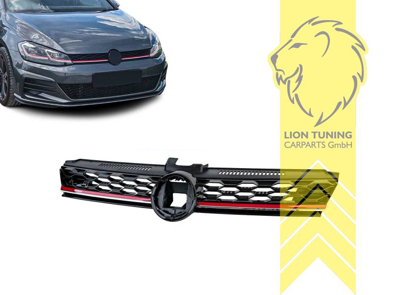 mit Emblemaufnahme, schwarz glänzend, ABS Kunststoff, für Fahrzeuge mit Radar (ACC), Eintragungsfrei / als Ersatzteil verwendbar