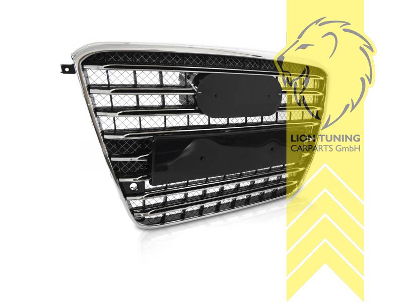 schwarz, chrom, ABS Kunststoff, für Fahrzeuge mit PDC, Eintragungsfrei / als Ersatzteil verwendbar