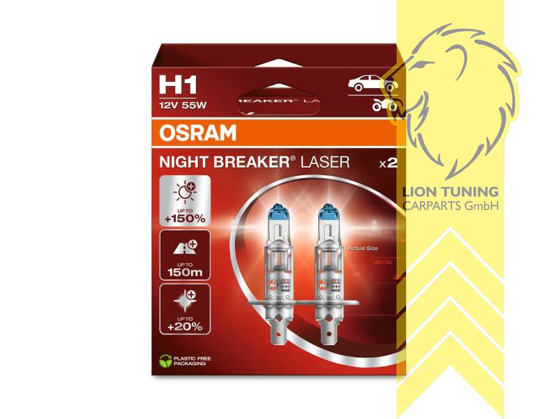 Halogen, 3900K, H1, 55W, 12 V, Eintragungsfrei / mit E-Prüfzeichen