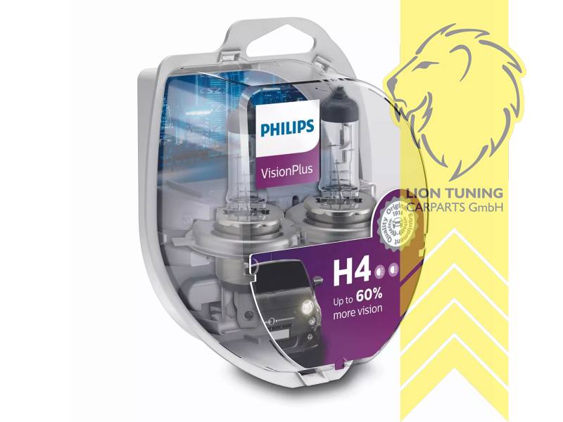 Halogen, H4, 55W, 60W, 12 V, Eintragungsfrei / mit E-Prüfzeichen
