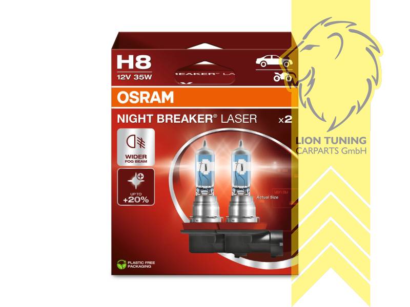 Halogen, 3900K, H8, 35W, 12 V, Eintragungsfrei / mit E-Prüfzeichen
