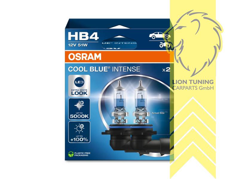 Halogen, 5000K, HB4, 51W, 12 V, Eintragungsfrei / mit E-Prüfzeichen