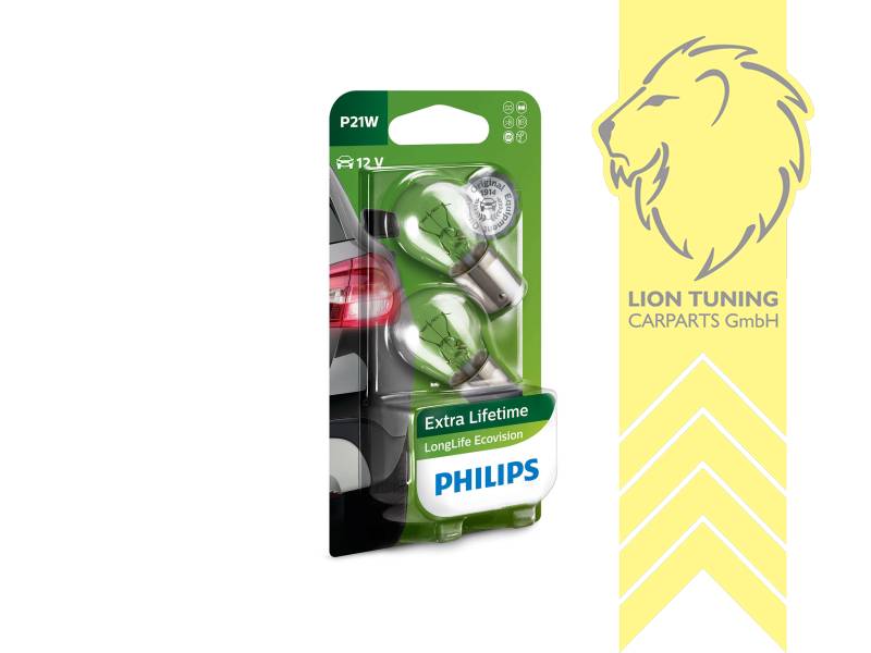 Halogen, P21W, 21W, 12 V, Eintragungsfrei / mit E-Prüfzeichen