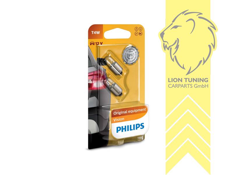 Halogen, T4W, 4W, 12 V, Eintragungsfrei / mit E-Prüfzeichen