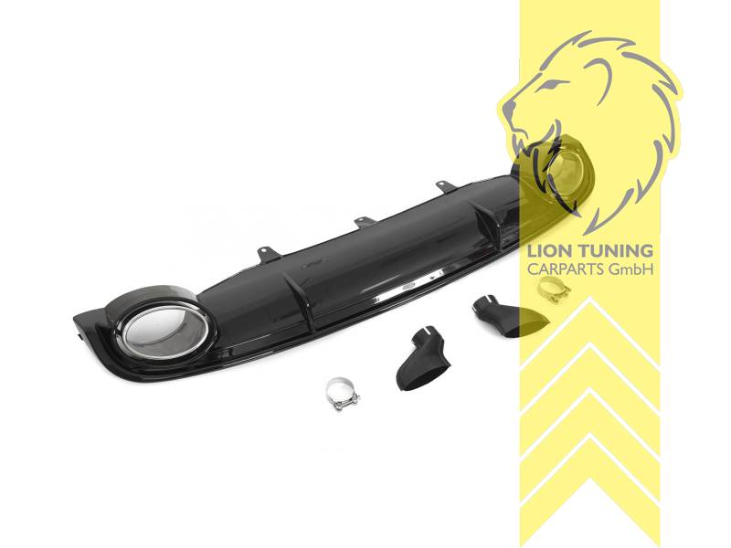 links und rechts, schwarz glänzend, nicht passend für S-Line, PP Kunststoff, Eintragungsfrei / als Ersatzteil verwendbar