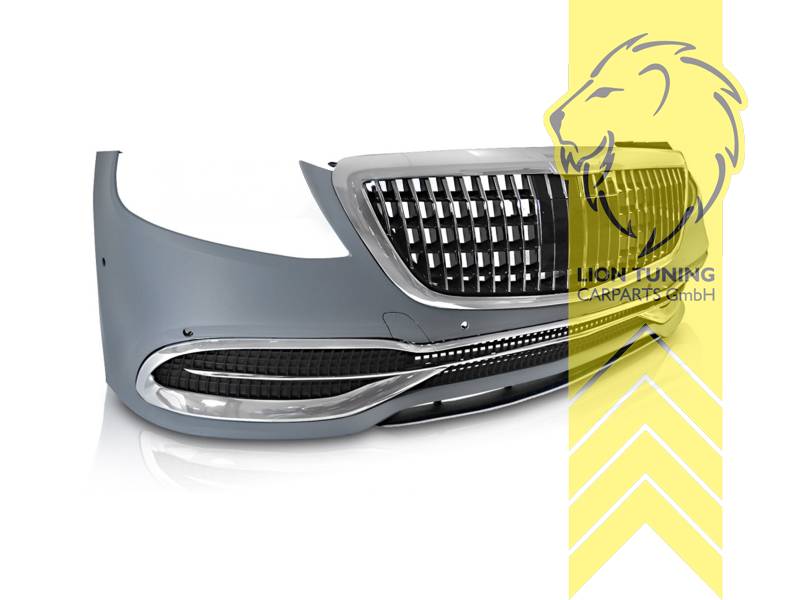 Ersatzteile von äquivalenter Qualität für die Besitzer des Fahrzeugs (entspr. EU-Verordnung 46/2010), PP Kunststoff, grundiert, für Fahrzeuge mit PDC, für Fahrzeuge mit Radar (ACC), Eintragungsfrei / mit ABE