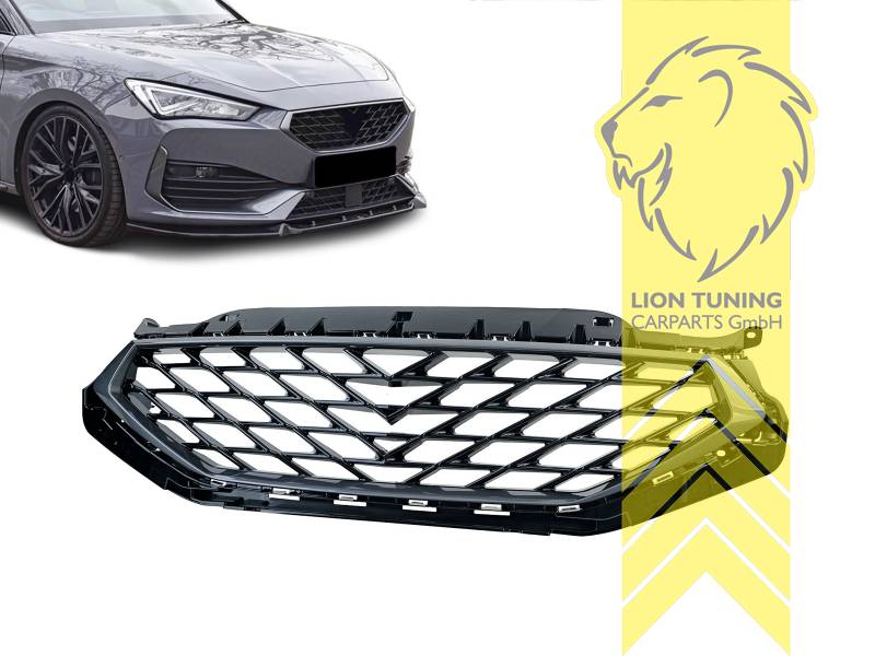 ohne Emblemaufnahme, grau, schwarz, ABS Kunststoff, Eintragungsfrei / als Ersatzteil verwendbar