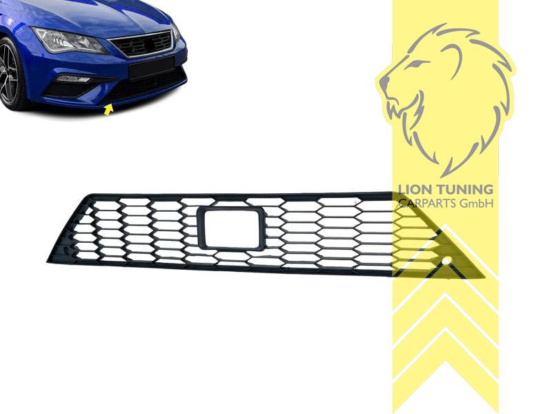 schwarz, nur passend für FR Stoßstange, PP Kunststoff, schwarz - lackierfähig, für Fahrzeuge mit Radar (ACC), Eintragungsfrei / als Ersatzteil verwendbar