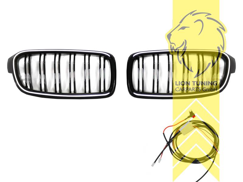 LED, schwarz glänzend, inkl. LED Tagfahrlicht, ABS Kunststoff, Eintragungsfrei / mit E-Prüfzeichen