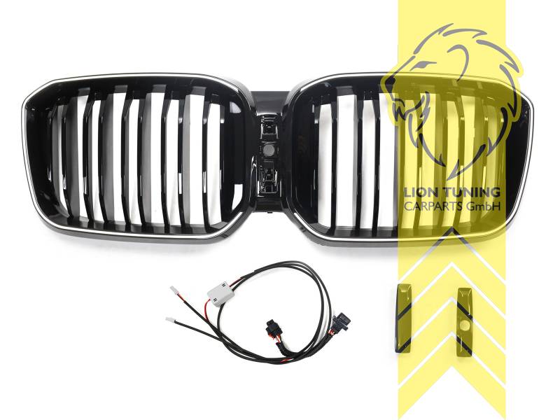 LED, schwarz glänzend, inkl. LED Tagfahrlicht, für Fahrzeuge mit Kamera-System, ABS Kunststoff, Eintragungsfrei / mit E-Prüfzeichen