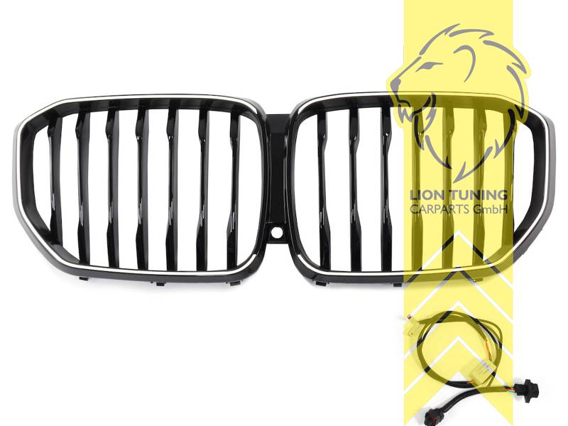 LED, schwarz glänzend, inkl. LED Tagfahrlicht, für Fahrzeuge mit Kamera-System, ABS Kunststoff, Eintragungsfrei / mit E-Prüfzeichen