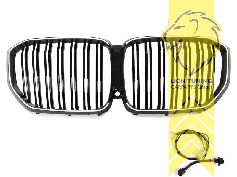 LED, schwarz glänzend, inkl. LED Tagfahrlicht, für Fahrzeuge mit Kamera-System, ABS Kunststoff, Eintragungsfrei / mit E-Prüfzeichen