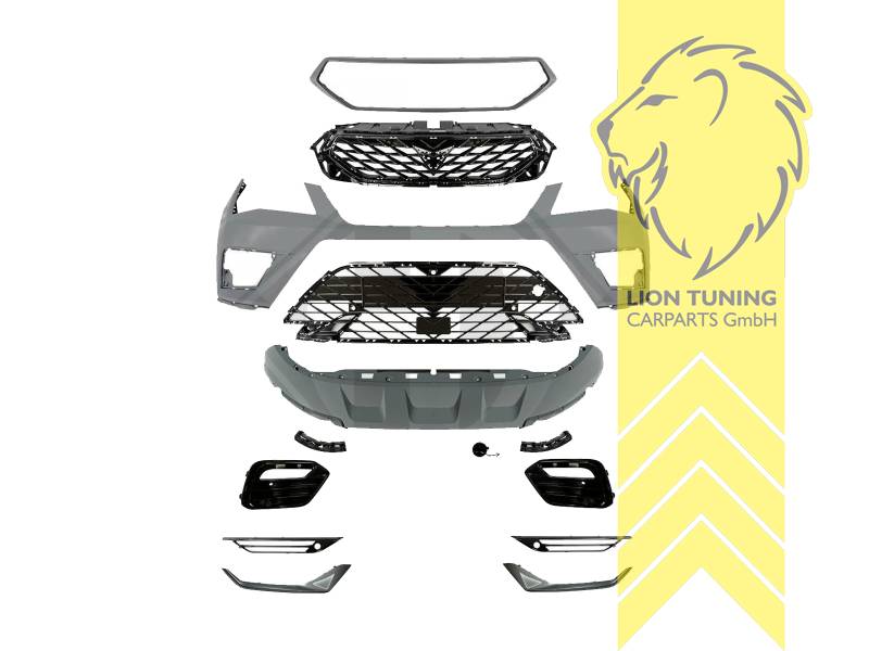 Ersatzteile von äquivalenter Qualität für die Besitzer des Fahrzeugs (entspr. EU-Verordnung 46/2010), PP Kunststoff, grundiert, für Fahrzeuge ohne PDC, für Fahrzeuge ohne SRA
