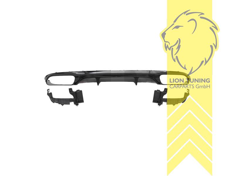 links und rechts, schwarz glänzend, nur passend für AMG Line Stoßstange, PP Kunststoff, Eintragungsfrei / als Ersatzteil verwendbar