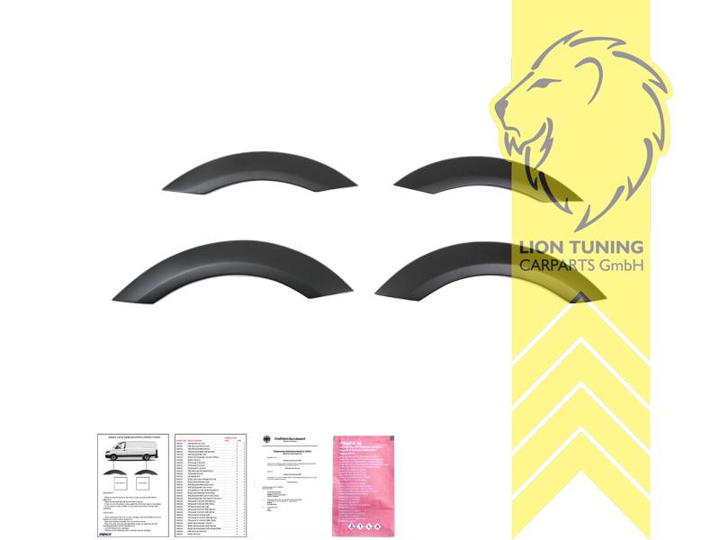 Selbstklebend, schwarz matt, ABS Kunststoff, Eintragungsfrei / mit ABE