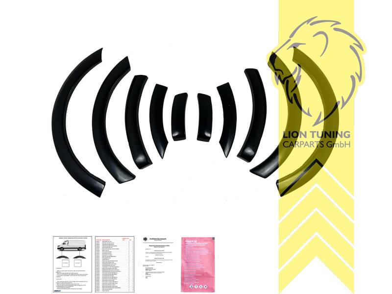 Selbstklebend, schwarz glänzend, ABS Kunststoff, Eintragungsfrei / mit ABE