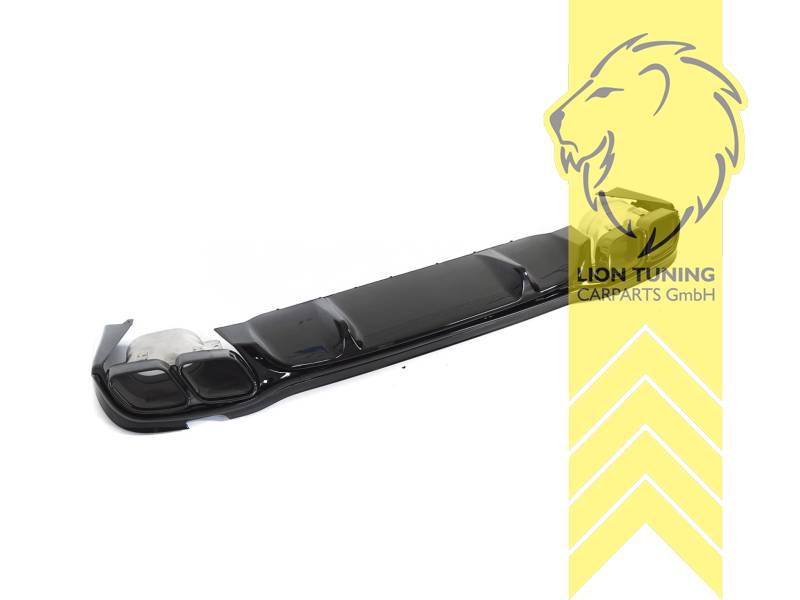 schwarz glänzend, nur passend für AMG Line Stoßstange, ABS Kunststoff, Eintragungsfrei / als Ersatzteil verwendbar