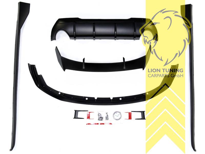 schwarz matt, Ersatzteile von äquivalenter Qualität für die Besitzer des Fahrzeugs (entspr. EU-Verordnung 46/2010), nur passend für Fahrzeuge mit M-Paket, PP Kunststoff