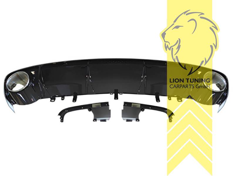 links und rechts, schwarz glänzend, nicht passend für S-Line, Nur passend für Modelle ohne Ad-Blue Tank, nicht passend für Modelle mit Active Sound Modul, nicht passend für Allroad, nicht für Modelle mit Anhängerkupplung, nicht passend für S6 / RS6, PP Kunststoff, Eintragungsfrei / als Ersatzteil verwendbar