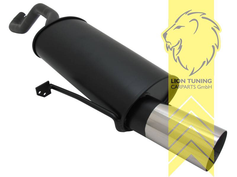 1 x 90mm RL-Design, Endrohr single, 90mm, Rund, Metall / Stahl, Eintragungsfrei / mit ABE