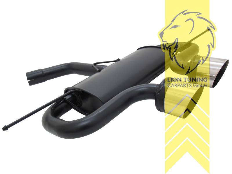 2 x 100 mm, Endrohr doppel, 100 mm, Rund, nur mit R32 / R Heckansatz montierbar!, nicht passend für Variant, 4-Motion, Metall / Stahl, Golf 5 (55 - 169 KW), Golf 6 (63 - 173KW), Eintragungsfrei / mit ABE