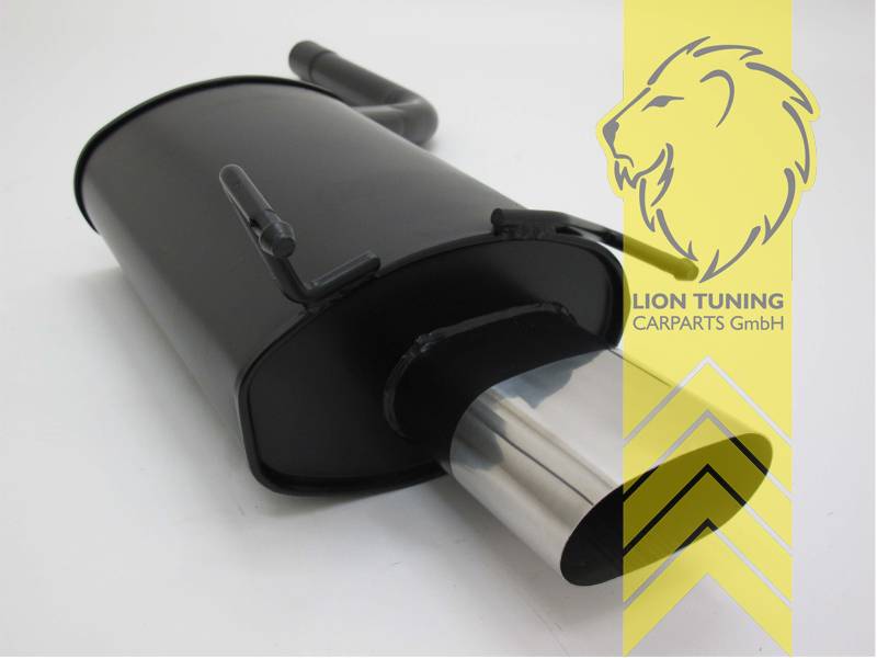 135 x 75 mm Oval, Endrohr single, Oval, Metall / Stahl, C180 / C200K / C230K / C220CDI, Eintragungsfrei / mit ABE