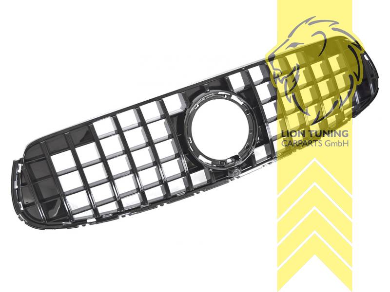 Original Mercedes Emblem wird übernommen, schwarz glänzend, nur passend für AMG LINE!, für Fahrzeuge mit Kamera-System, ABS Kunststoff, Eintragungsfrei / als Ersatzteil verwendbar