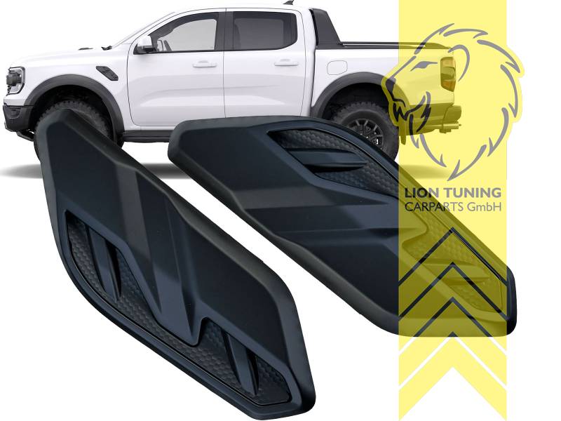 Nur passend für Ford Ranger Raptor T9 mit breiten Kotflügeln, N1WZ9920000DA, schwarz glänzend, ABS Kunststoff, Eintragungsfrei / als Ersatzteil verwendbar