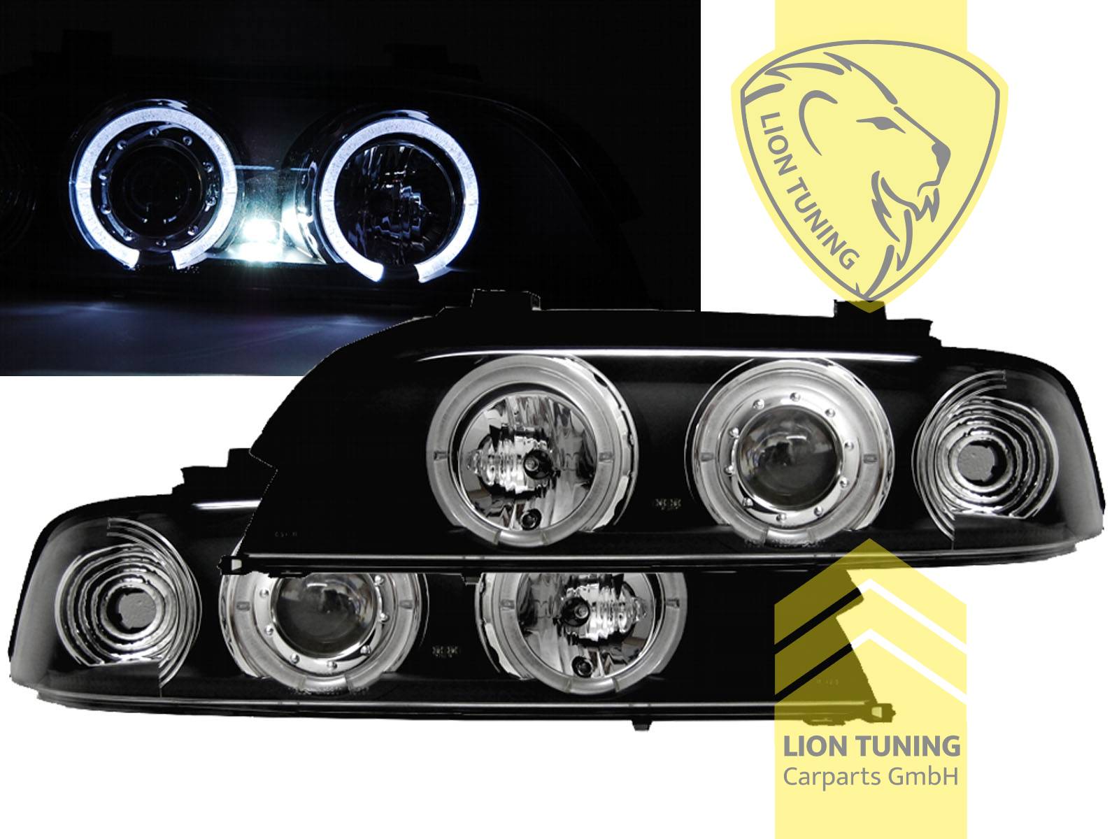 Halogen, schwarz, weiß LED, Abblendlicht H1 / Fernlicht H1, Blinkerbirnen BAU15S, elektrisch verstellbar - Stellmotor integriert, Eintragungsfrei / mit E-Prüfzeichen