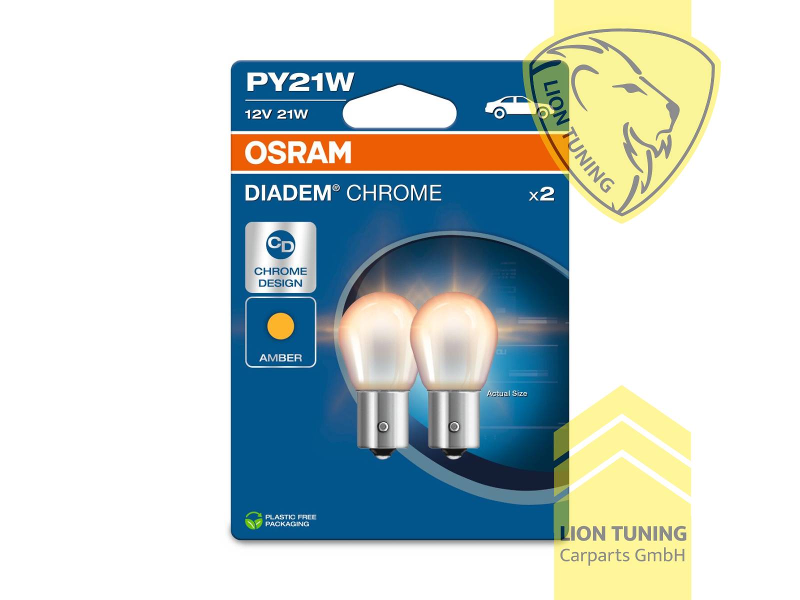 Halogen, BAU15S, BAU15S - versetzte Pins, geeignet für Frontblinker, Frontscheinwerfer und Rückleuchten, 21W, Blinker, 12 V, Eintragungsfrei / mit E-Prüfzeichen
