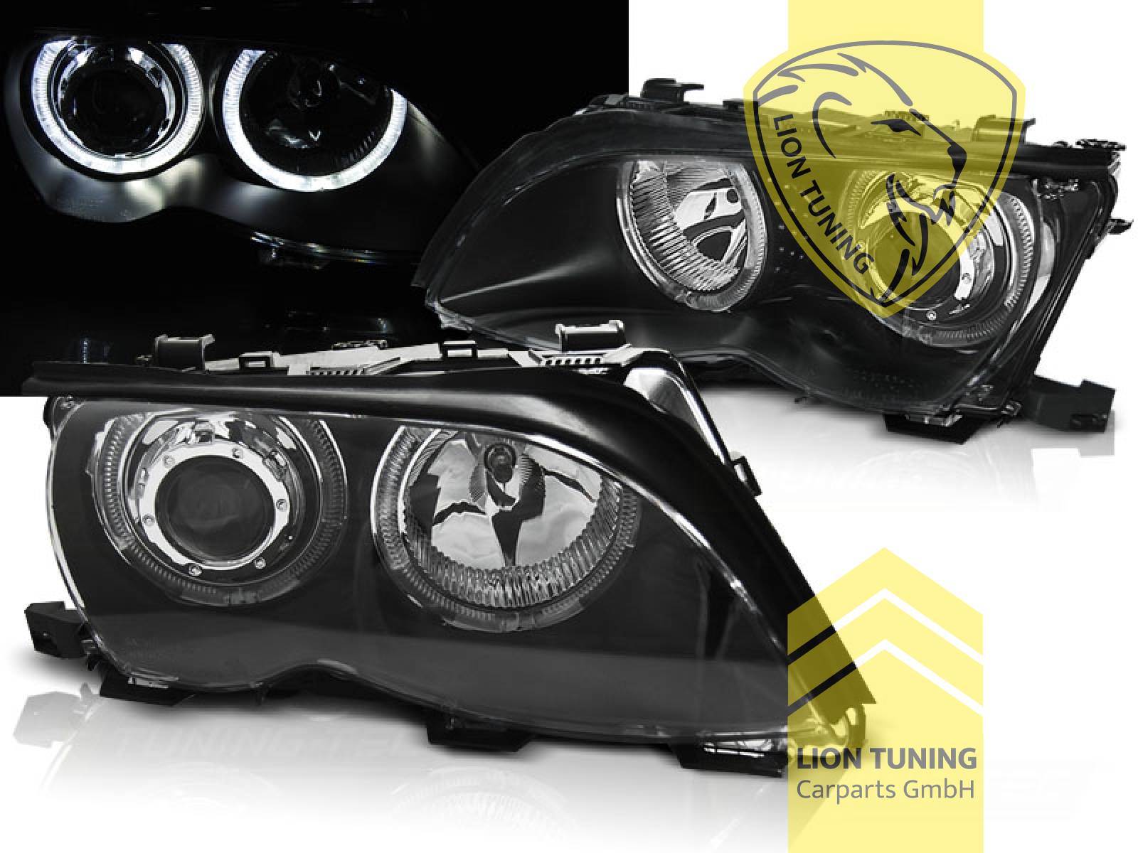 Halogen, schwarz, weiß CCFL, Abblendlicht H7 / Fernlicht H7, Blinkerbirnen BAU15S, elektrisch verstellbar - Stellmotor integriert, Nicht für Fahrzeuge mit PDC vorne geeignet, Eintragungsfrei / mit E-Prüfzeichen